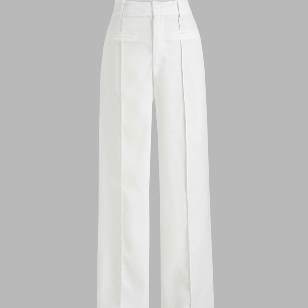 Solid Stitch Straight Leg Trousers - image 1